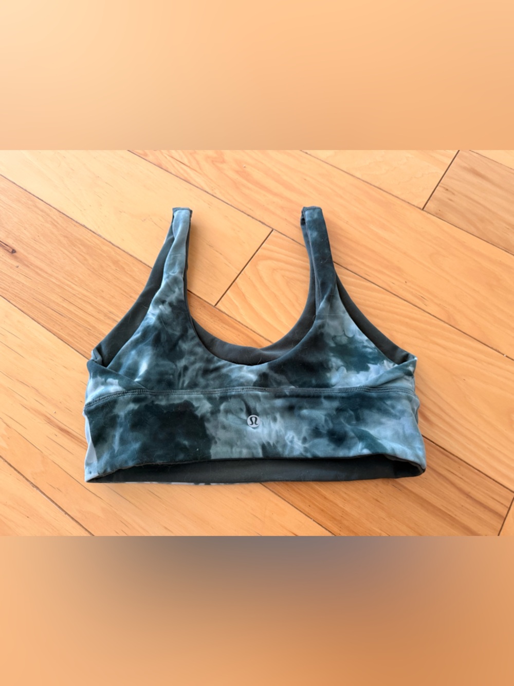 lululemon athletica Tie-Dye Blue Green Sports Bra